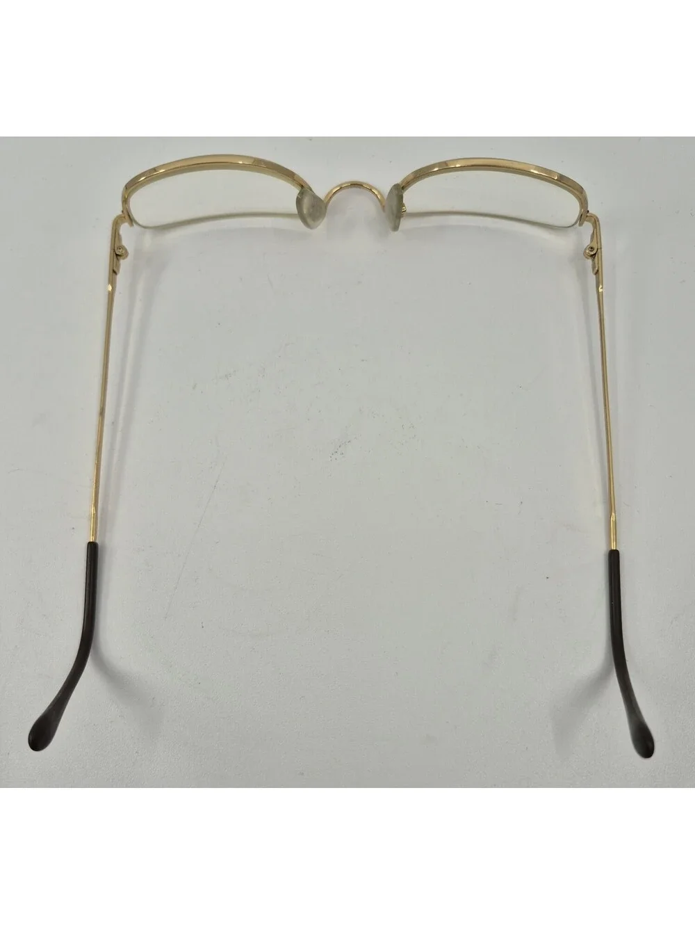 Luxottica Italy Socrates Eyeglasses Half Rim Gold Electroplated Frames 50-22-145